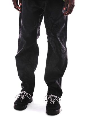 Kintaro Print Carpenter Pant - Black