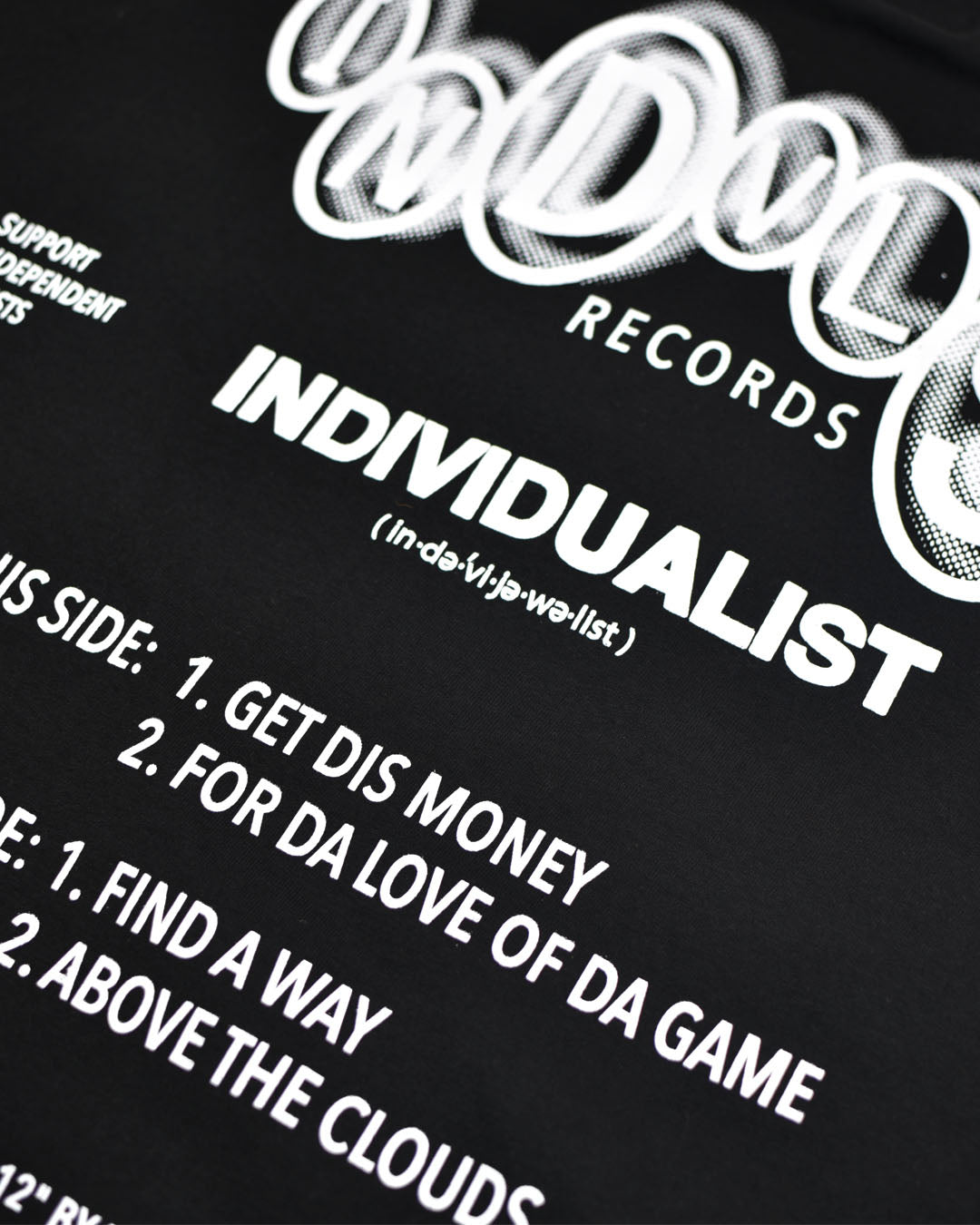 Record Label Hoodie - Black