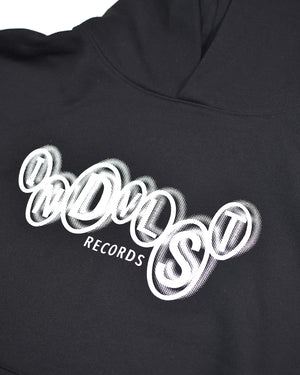 Record Label Hoodie - Black