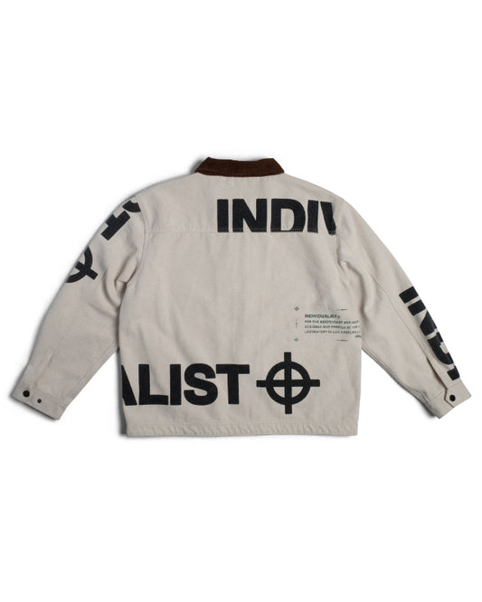 Crosshairs Logo Mechanic Jacket - Antique White