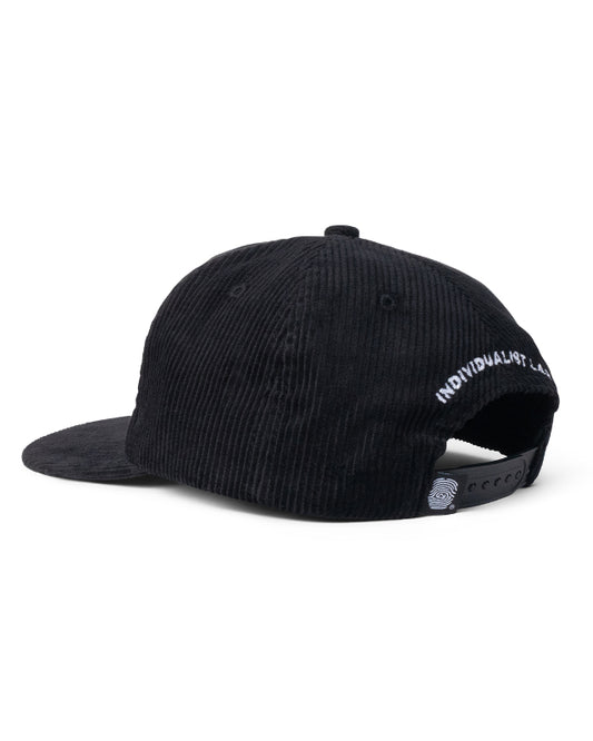 Picasso 4 Panel Corduroy Hat - Black