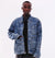 Knowledge Laser Print Chore Jacket - Indigo Denim