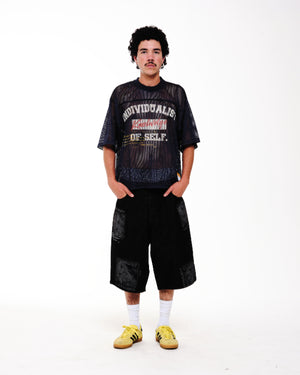 Knowledge Heavy Box Mesh Jersey - Navy