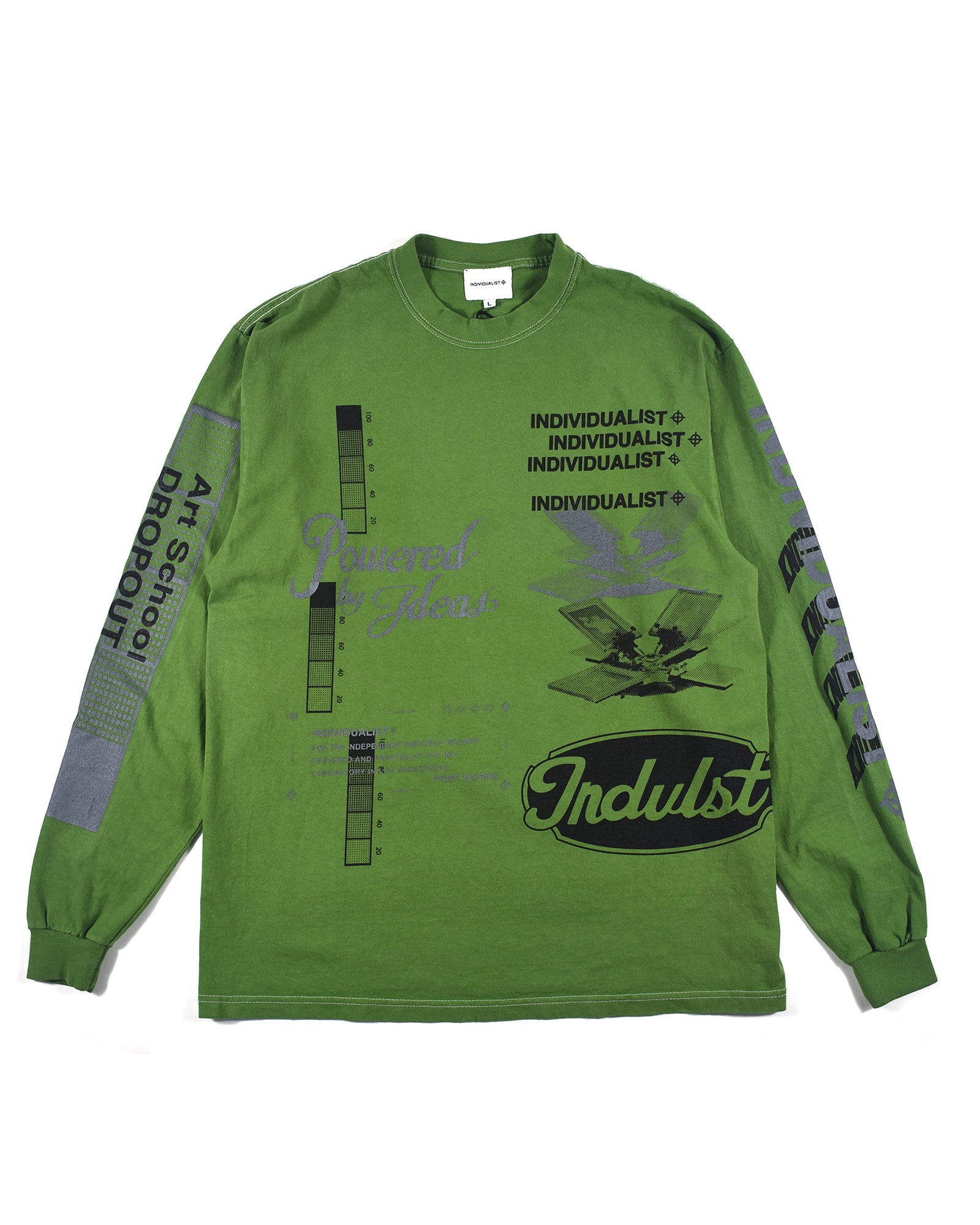 Power Test Print LS Tee - Matcha