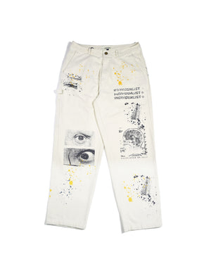 Print House Work Pant - Off White