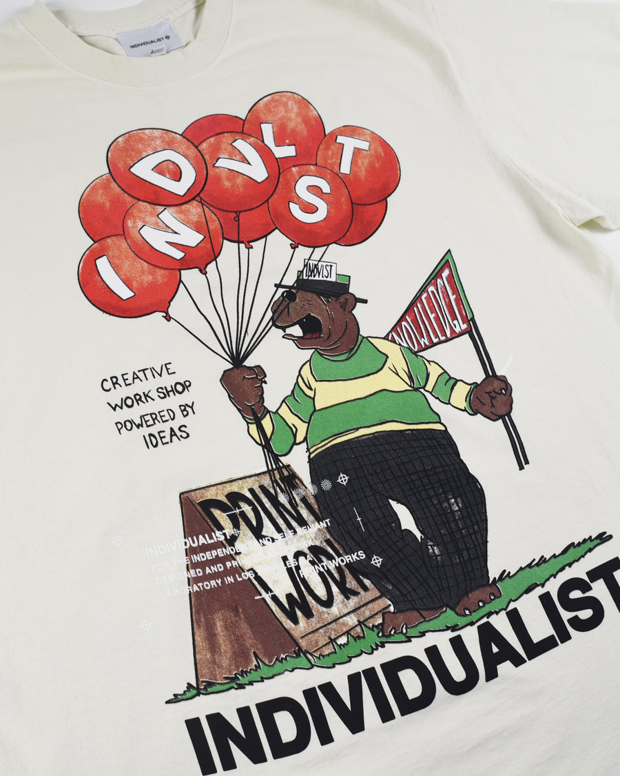 Bear SS Tee - Antique White