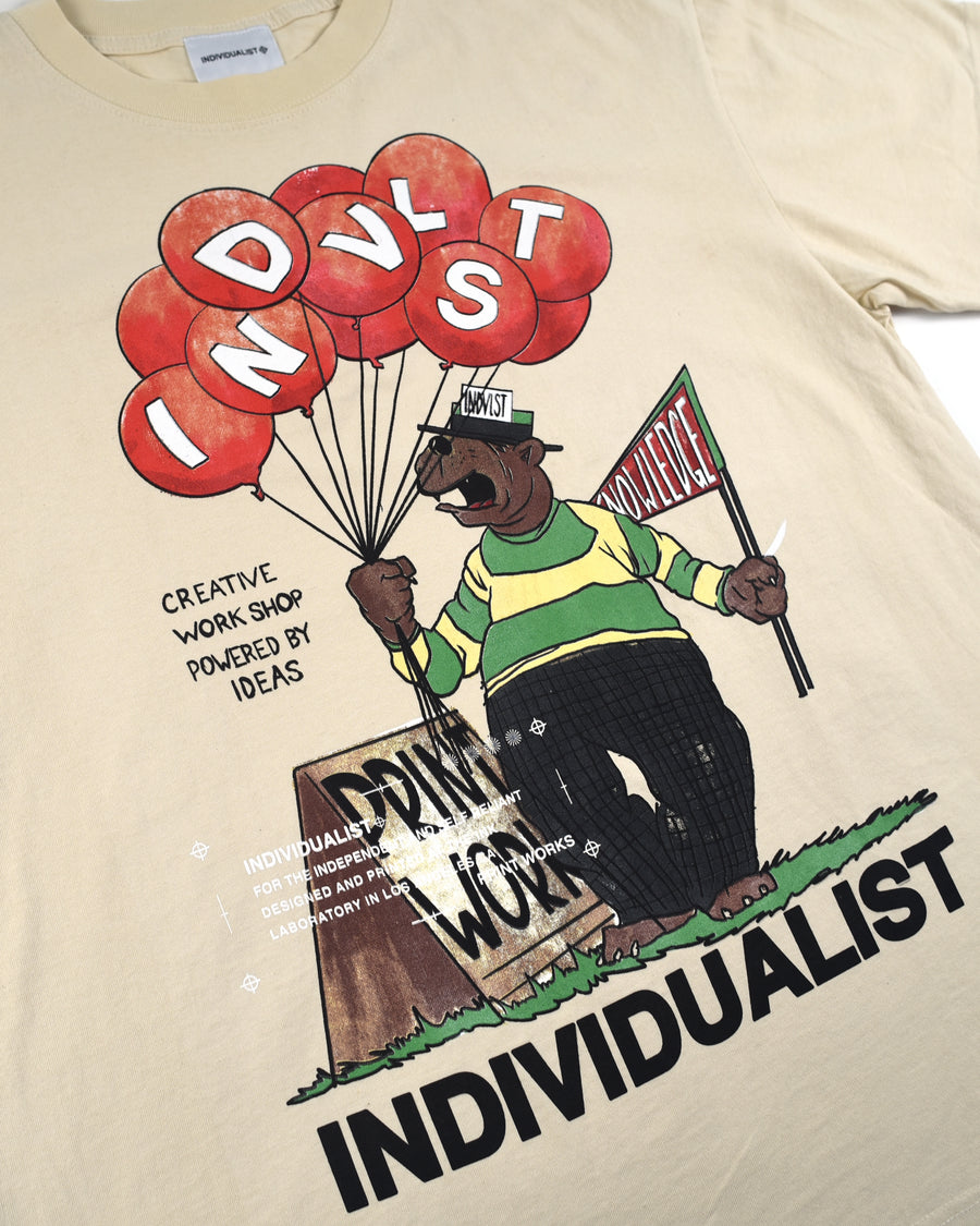 Bear SS Tee - Ivory White