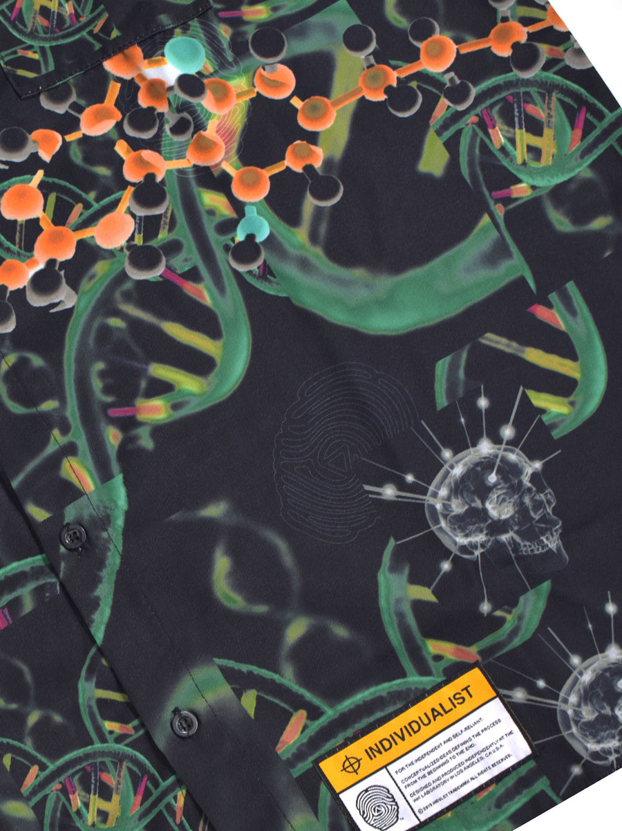 DNA Camo Button Down SS Shirt - Multi