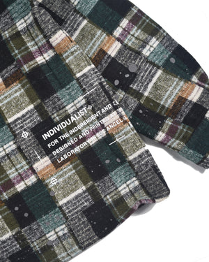 Splatter Flannel LS Shirt - Grey
