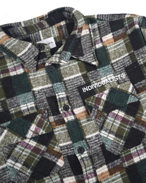 Splatter Flannel LS Shirt - Grey