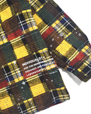Splatter Flannel LS Shirt - Yellow