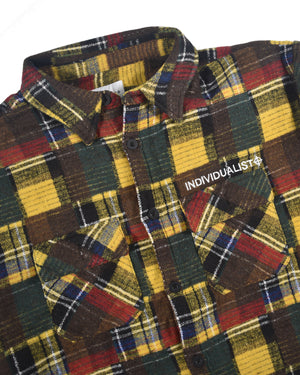 Splatter Flannel LS Shirt - Yellow