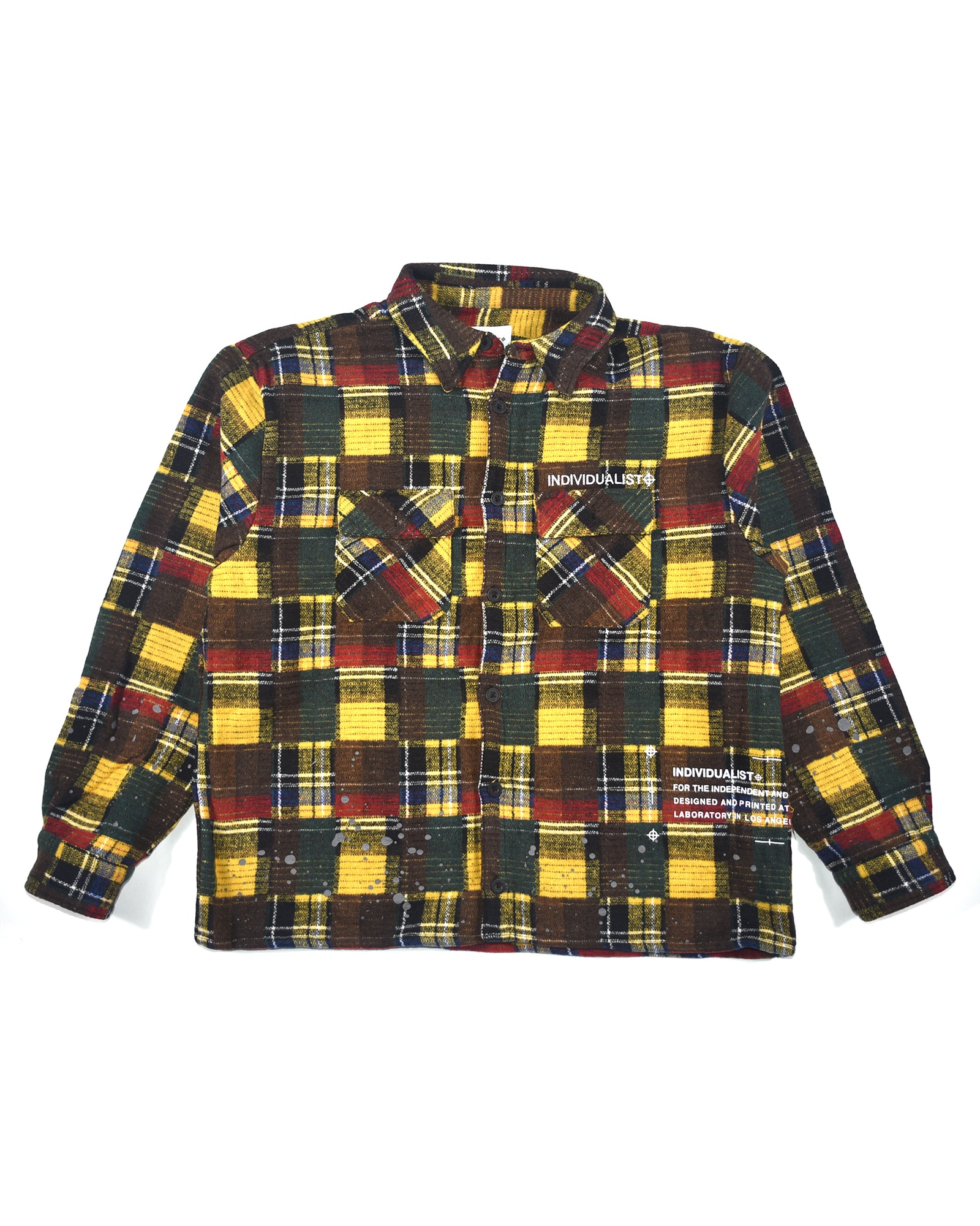 Splatter Flannel LS Shirt - Yellow