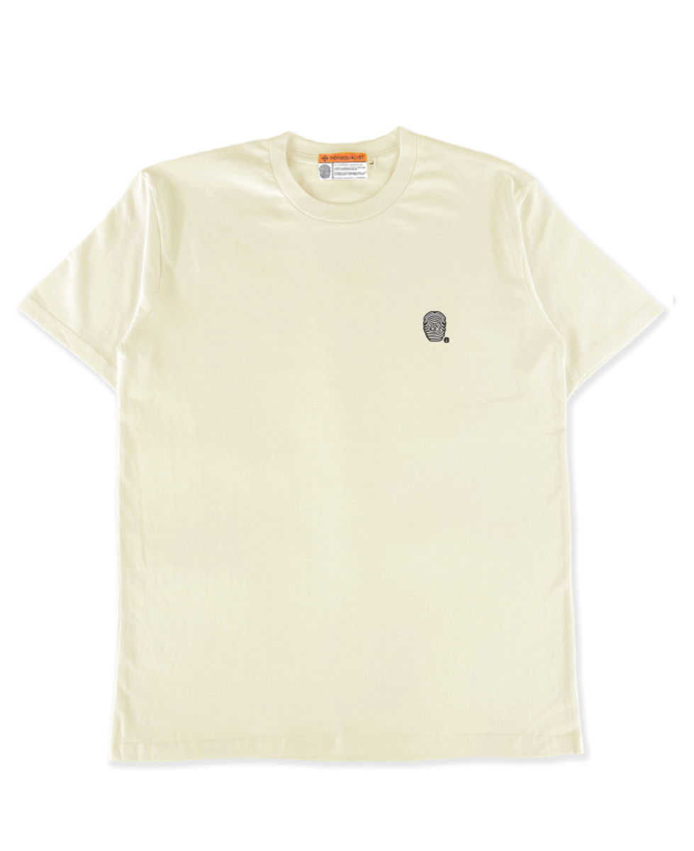 Embroidery Logo Tee - Cream