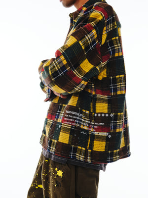 Splatter Flannel LS Shirt - Yellow