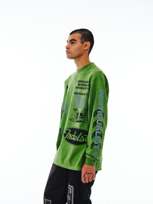 Power Test Print LS Tee - Matcha