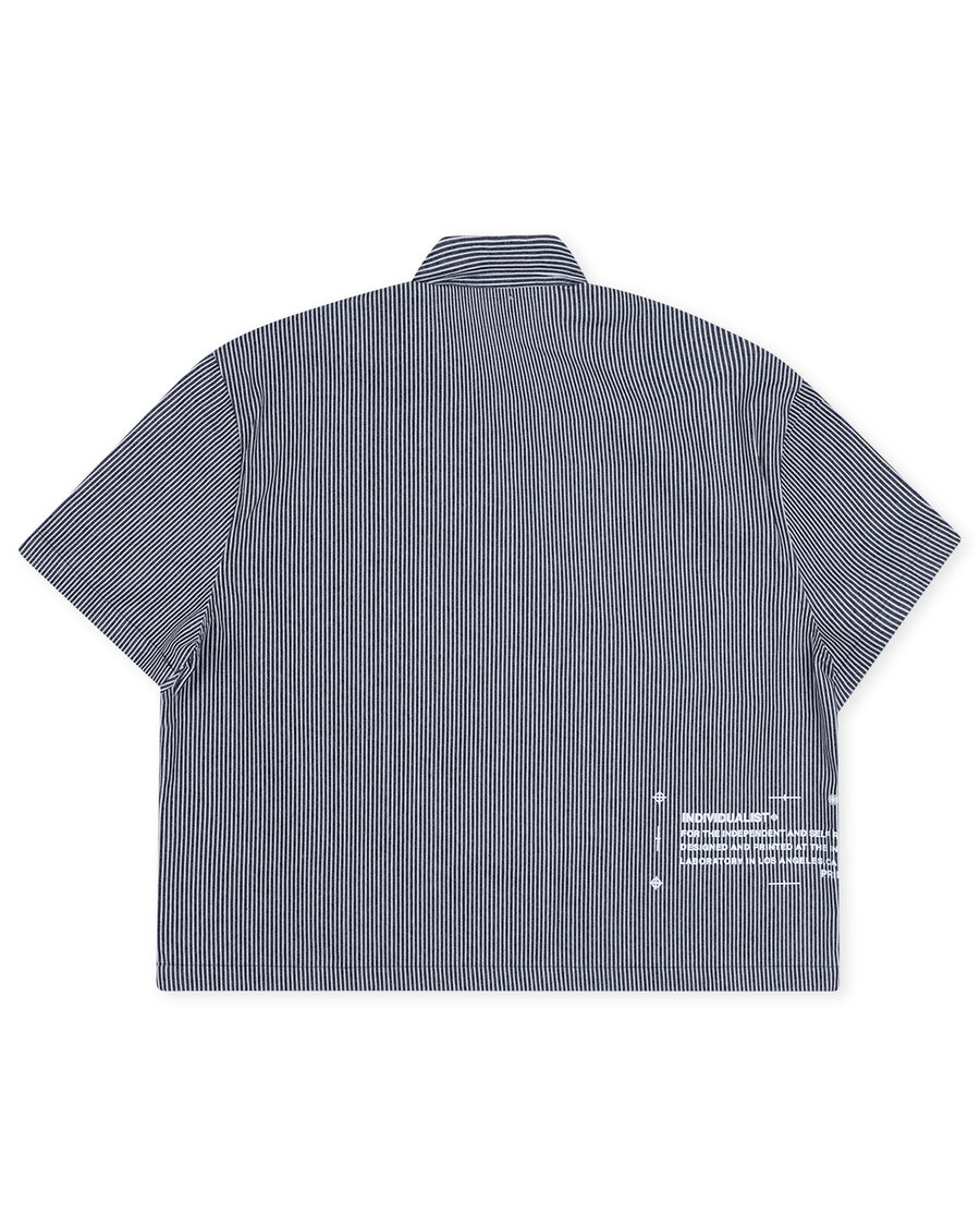 Work Zipper Shirt - Pinstripe