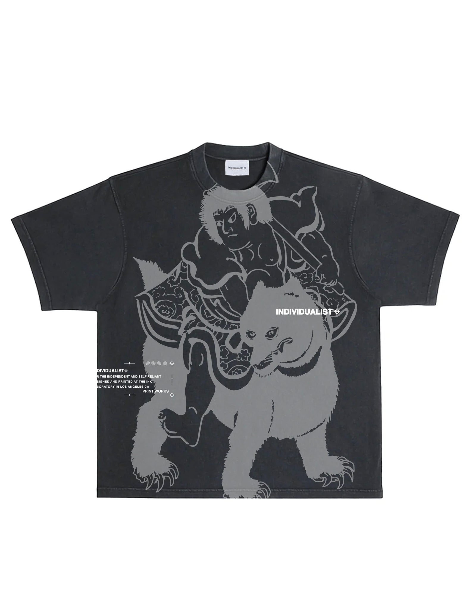 Kintaro Big Print Tee - Black
