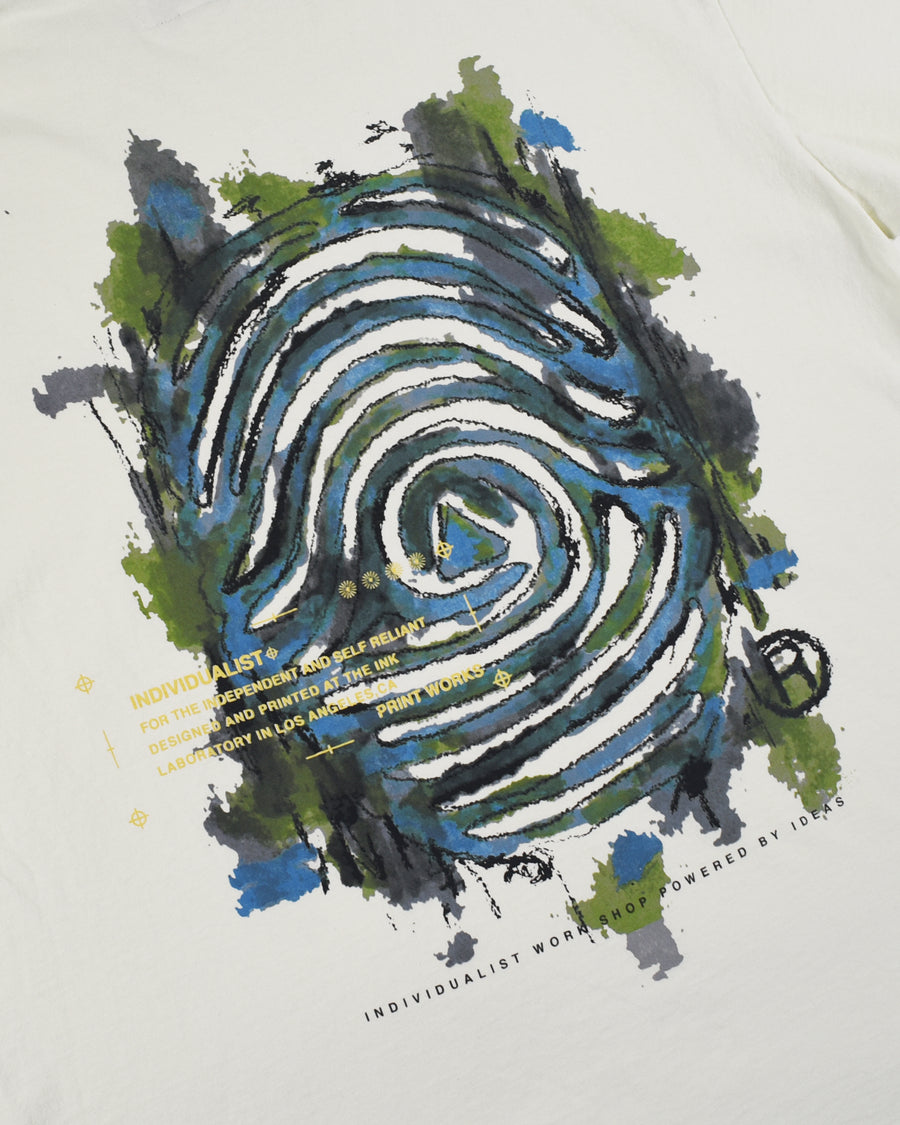 Painted Logo SS Tee - Antique White