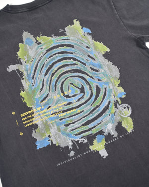 Painted Logo SS Tee - Charcoal