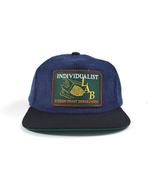 Patch Corduroy Hat - Navy