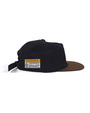 Patch Corduroy Hat - Black