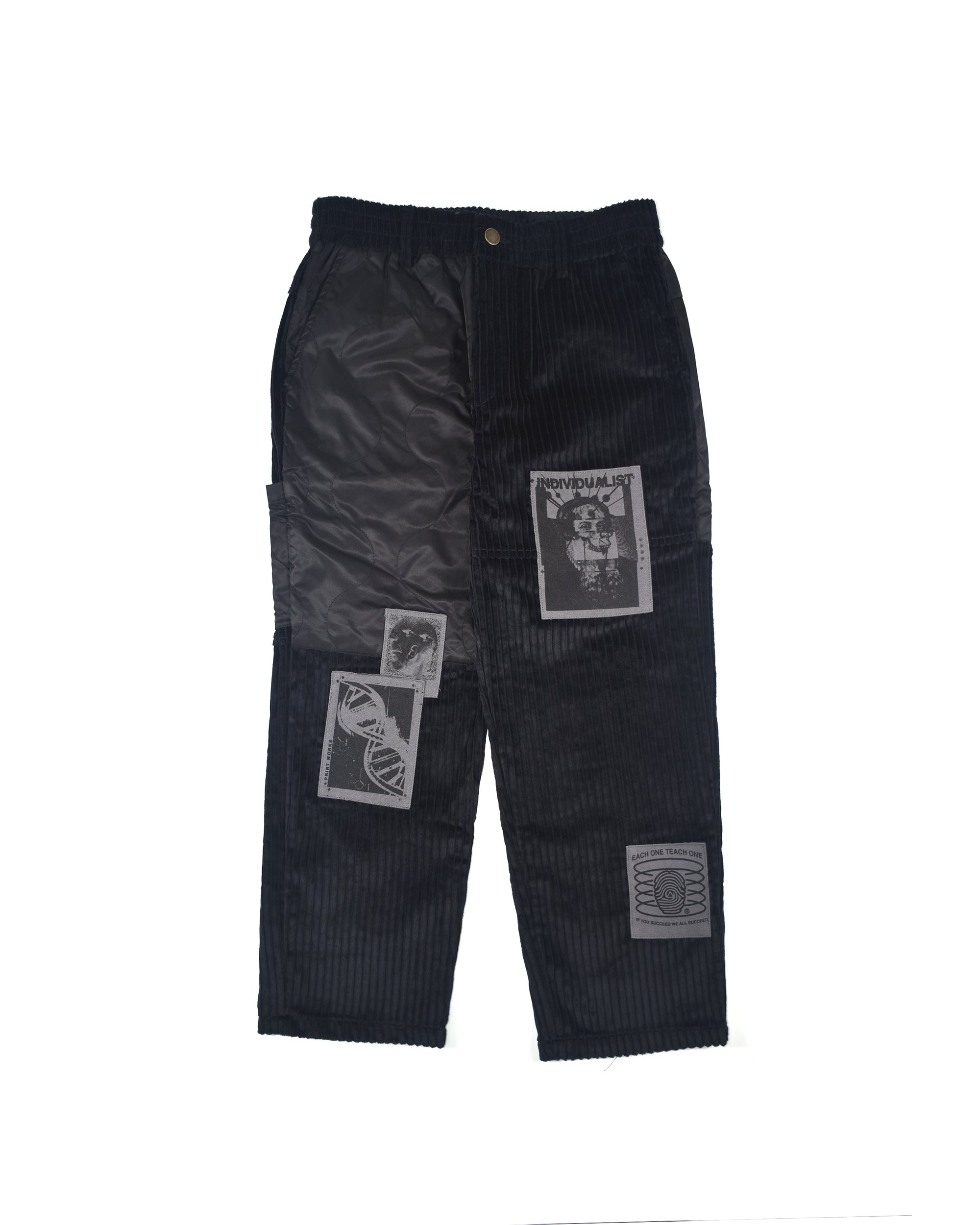 Patchwork Carpenter Pant - Black