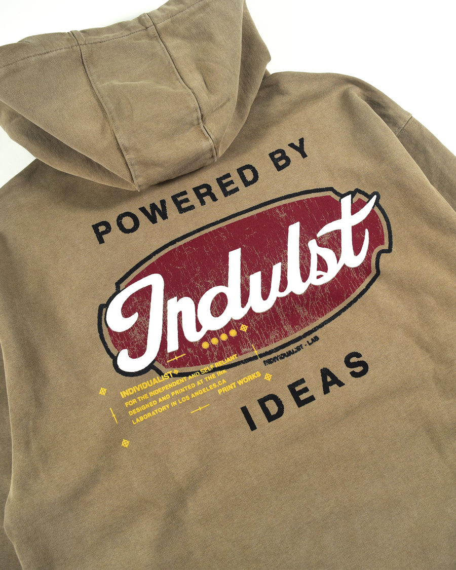 Powered by Ideas Hooded Sweatshirt - Vintage Tan