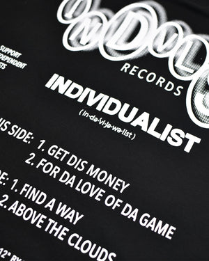 Record Label Hoodie - Black