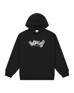 Record Label Hoodie - Black