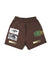 Test Print Shorts - Brown