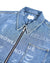 Knowledge Laser Print Chore Jacket - Indigo Denim