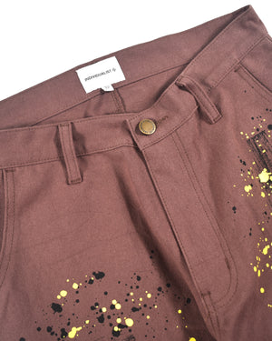 Test Print Carpenter Pant - Brown