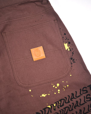 Test Print Carpenter Pant - Brown