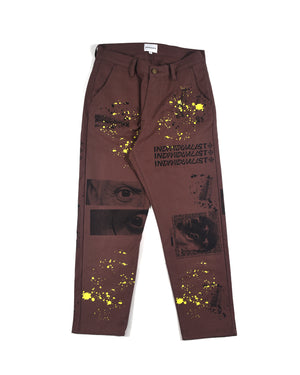 Test Print Carpenter Pant - Brown