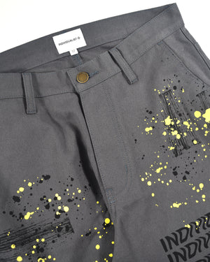 Test Print Carpenter Pant - Charcoal