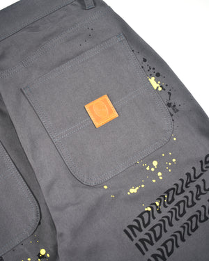 Test Print Carpenter Pant - Charcoal