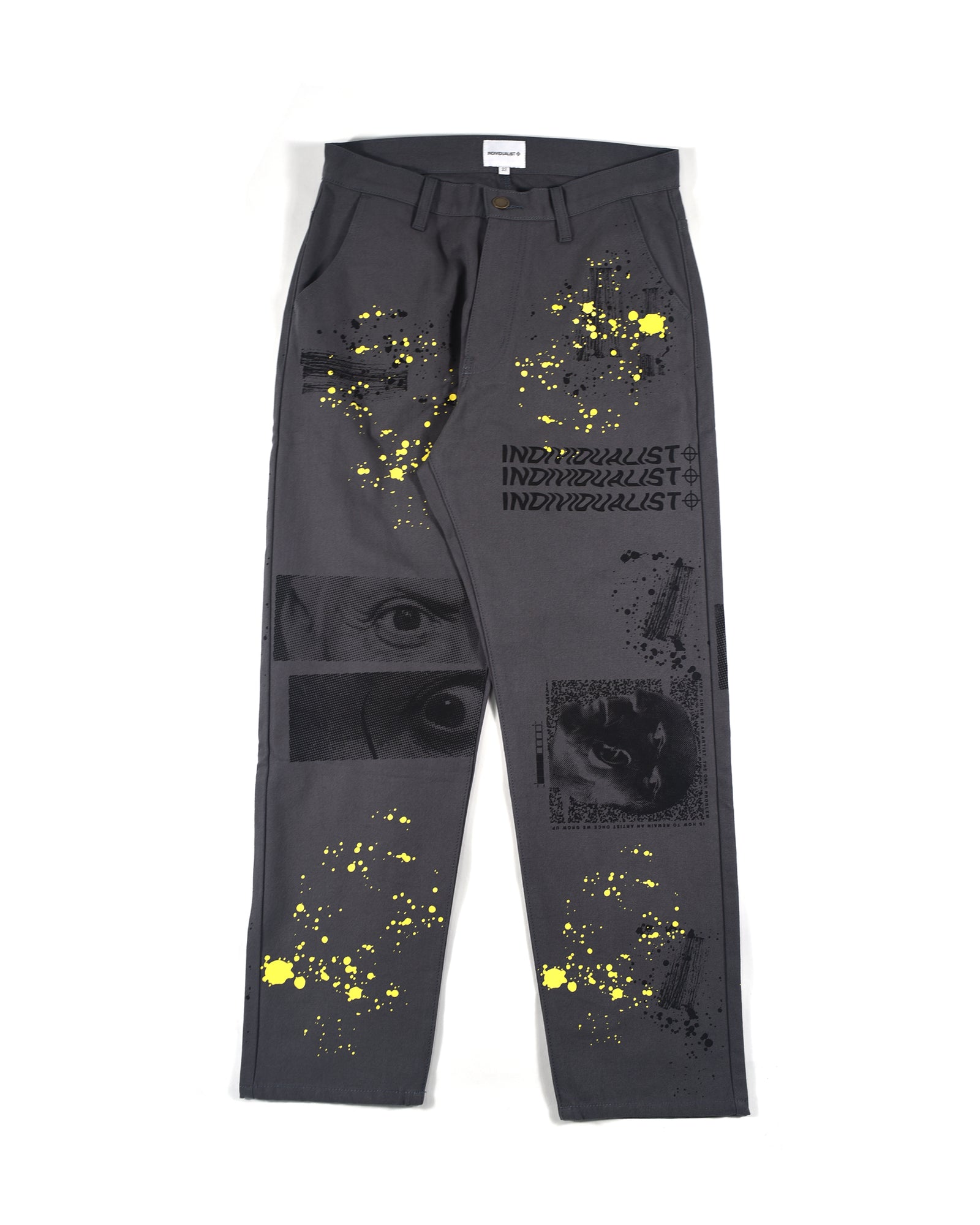 Test Print Carpenter Pant - Charcoal