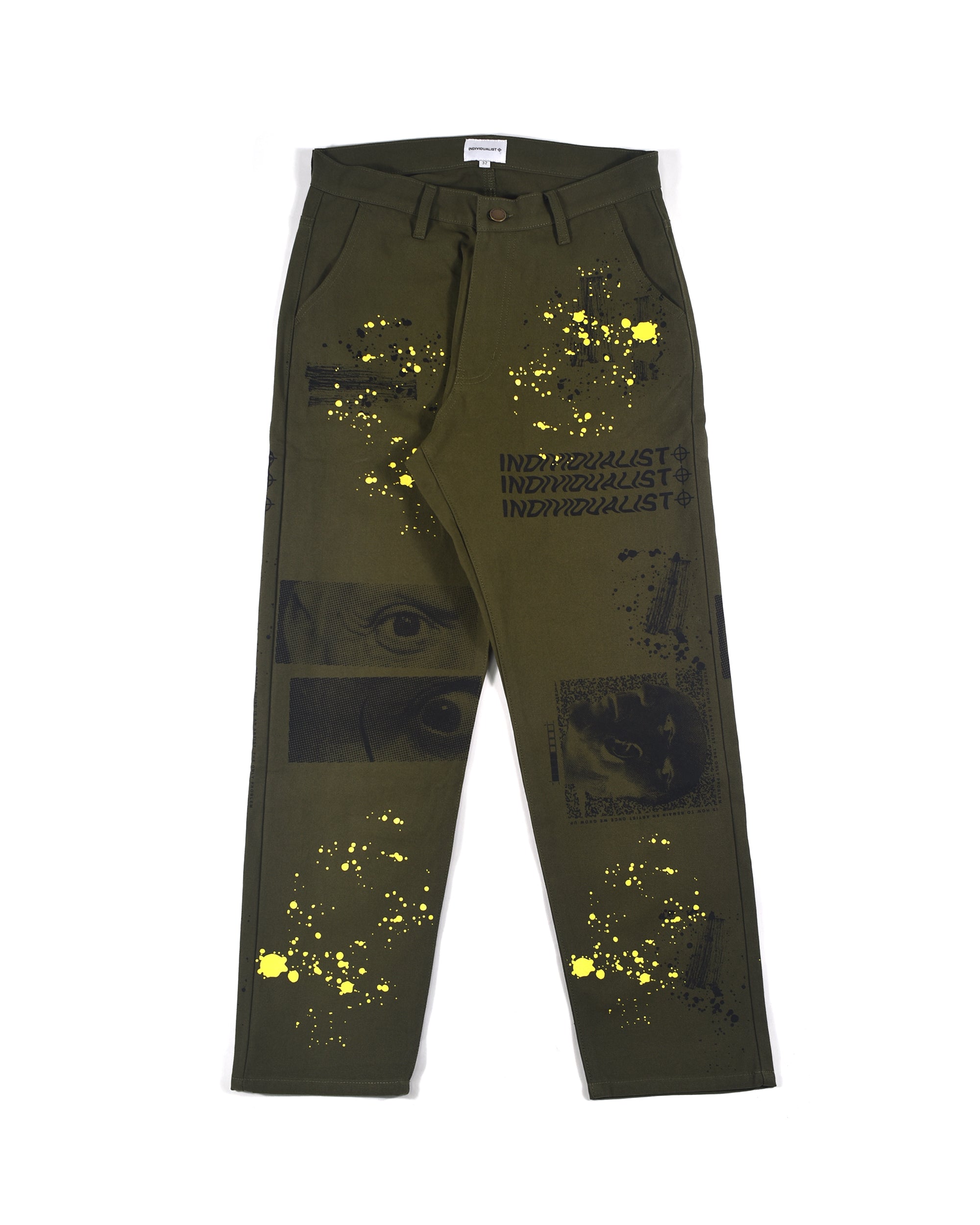 Test Print Carpenter Pant - Olive