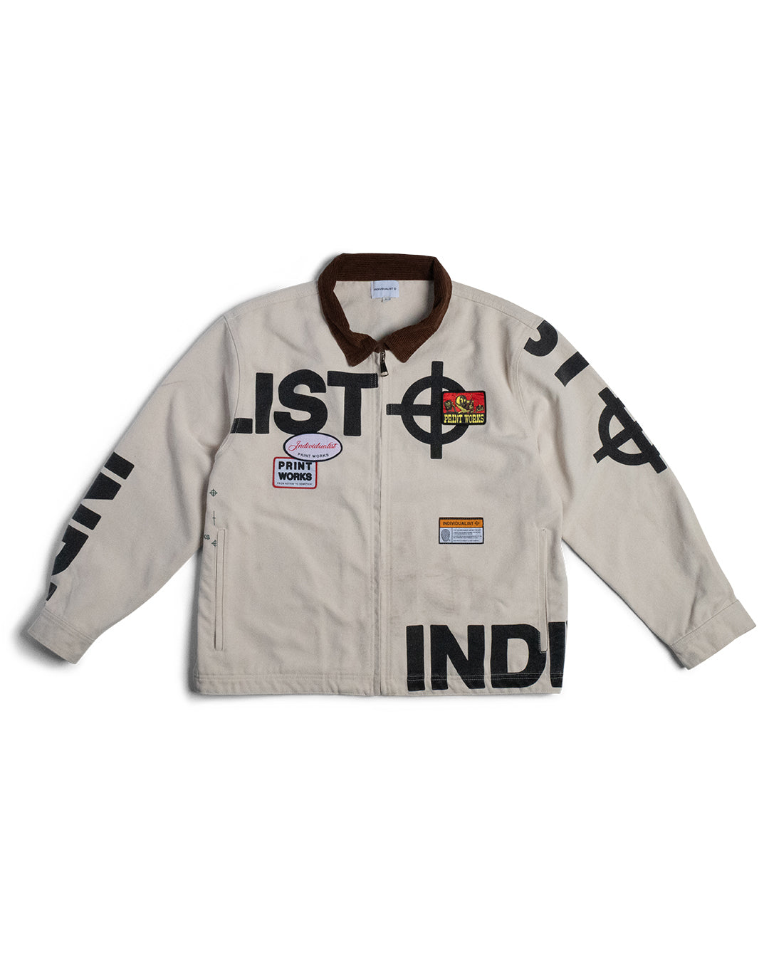 Crosshairs Logo Mechanic Jacket - Antique White