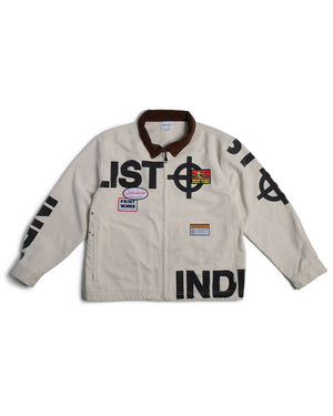 Crosshairs Logo Mechanic Jacket - Antique White
