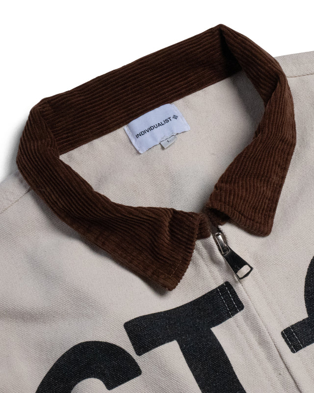 Crosshairs Logo Mechanic Jacket - Antique White