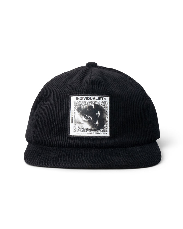 Picasso 4 Panel Corduroy Hat - Black