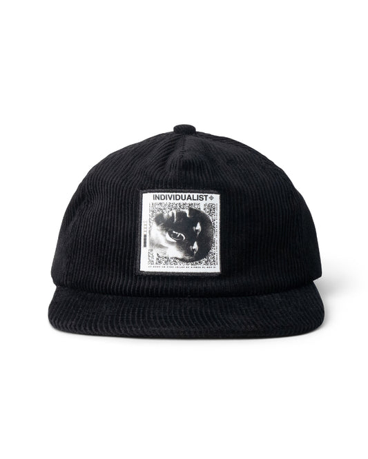 Picasso 4 Panel Corduroy Hat - Black