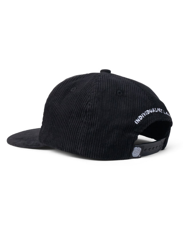 Picasso 4 Panel Corduroy Hat - Black