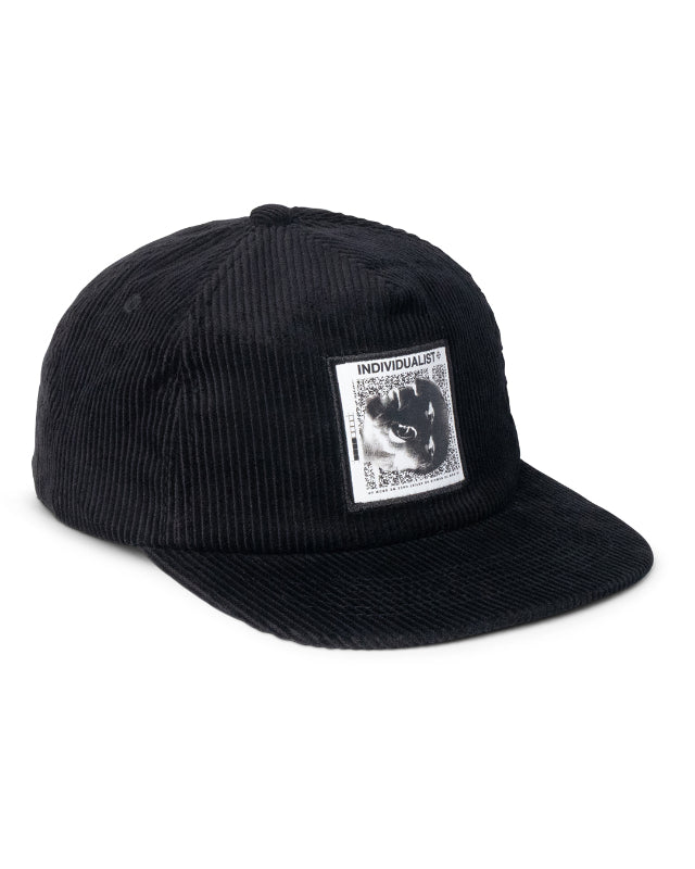 Picasso 4 Panel Corduroy Hat - Black