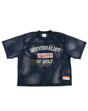 Knowledge Heavy Box Mesh Jersey - Navy