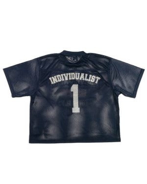 Knowledge Heavy Box Mesh Jersey - Navy