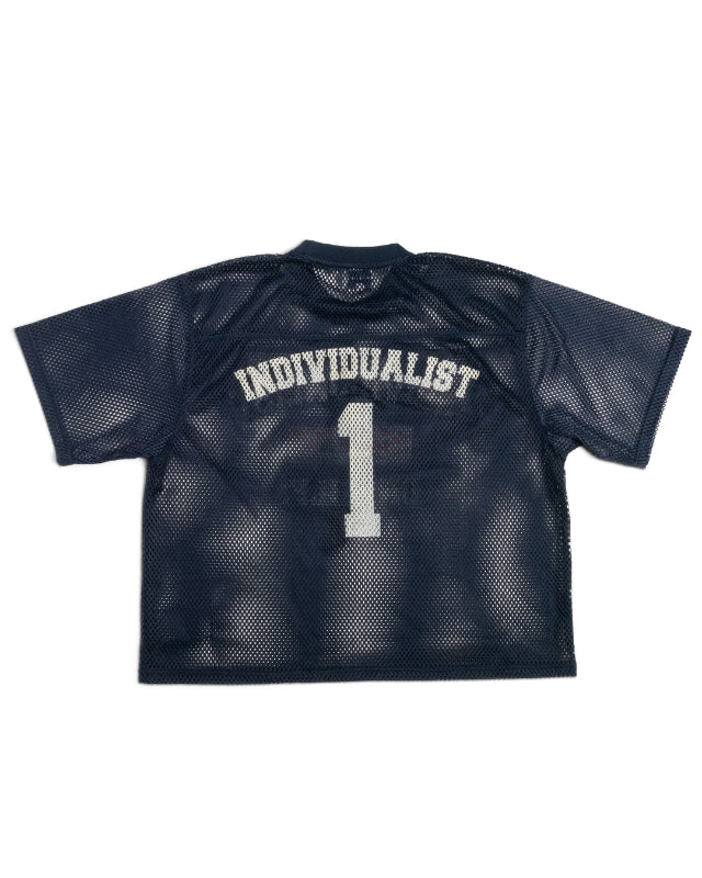 Knowledge Heavy Box Mesh Jersey - Navy