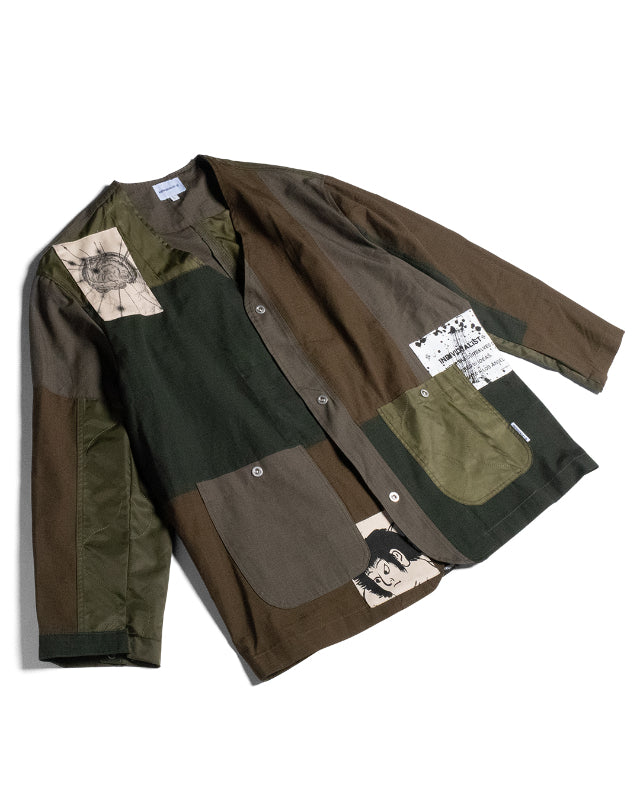 Patchwork Liner Jacket - Dark Moss